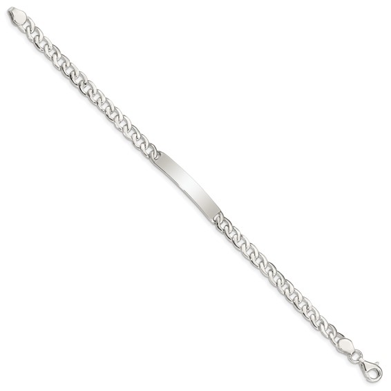 Sterling Silver Baby ID Curb Link Bracelet
