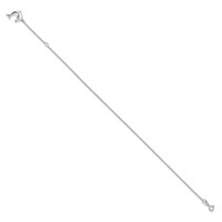 Sterling Silver Dolphin Dangle Plus 1 Inch Extender - Total 10 Inch Anklet - 9in view 2