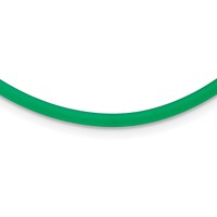 Sterling Silver 3mm Emerald Rubber Cord Necklace view 1