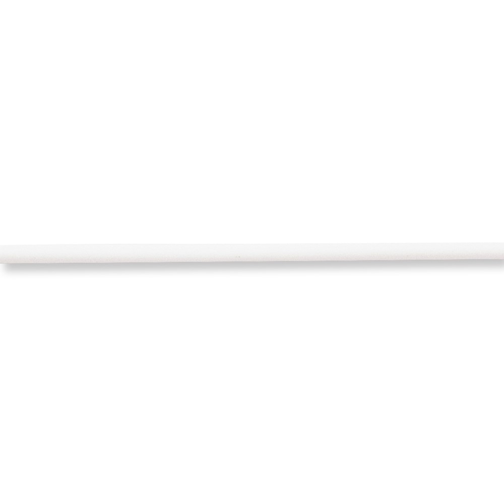 Sterling Silver 4mm White Rubber Cord Necklace, 18"