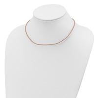 Sterling Silver 1.5mm Natural Leather Cord Necklace, 16" view 2