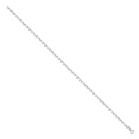 Sterling Silver 3.5mm Fancy Heart Link Anklet view 2