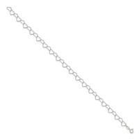 Sterling Silver 0.6mm Fancy Heart Link Anklet view 2