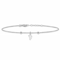 Sterling Silver Dolphin Plus 1 Inch Extender - Total 10 Inch Anklet - 9in view 4