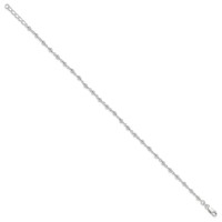 Sterling Silver Beaded Plus 1 Inch Extender - Total 10 Inch Anklet, 9" view 2