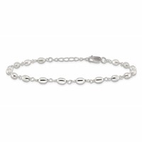 Sterling Silver Fancy Bead Anklet view 3