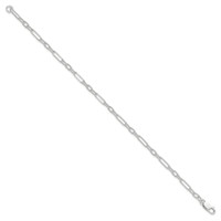 Sterling Silver Fancy Link Anklet view 2