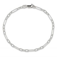 Sterling Silver Fancy Link Anklet view 5