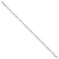 Sterling Silver Fancy Link Anklet view 2