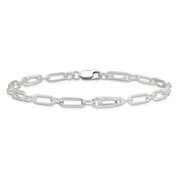 Sterling Silver Fancy Link Anklet view 3