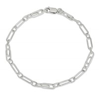 Sterling Silver Fancy Link Anklet view 4