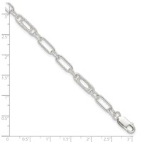 Sterling Silver Fancy Link Anklet view 5