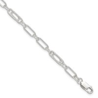 Sterling Silver Fancy Link Anklet view 1
