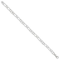 Sterling Silver Fancy Link Anklet view 2