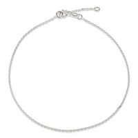 Sterling Silver 1mm Cable Chain Plus 1 Inch Extender - Total 10 Inch Anklet, 9" view 4