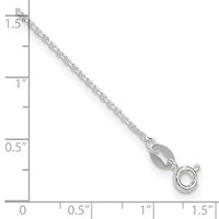 Sterling Silver 1mm Cable Chain Plus 1 Inch Extender - Total 10 Inch Anklet, 9" view 5