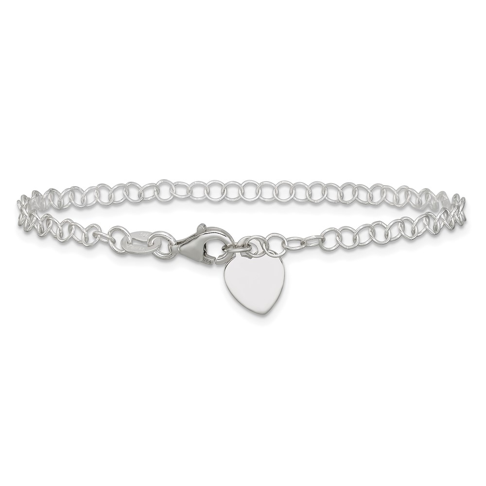 Sterling Silver Round Link Bracelet (QG1450-7.25)
