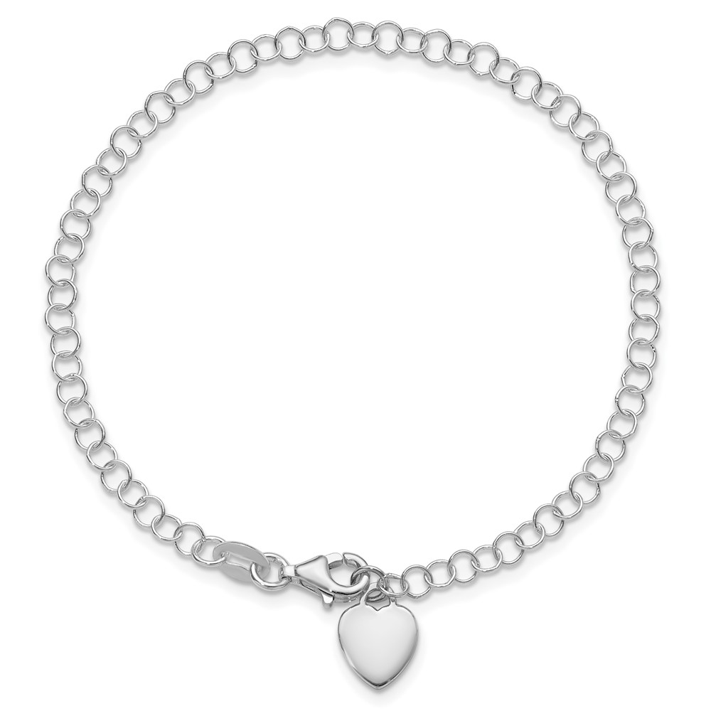 Sterling Silver Round Link Bracelet (QG1450-7.25)