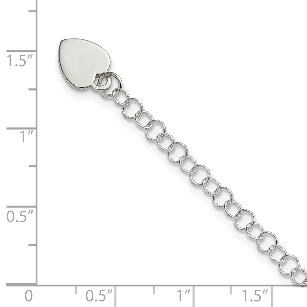 Sterling Silver Round Link Bracelet (QG1450-7.25)