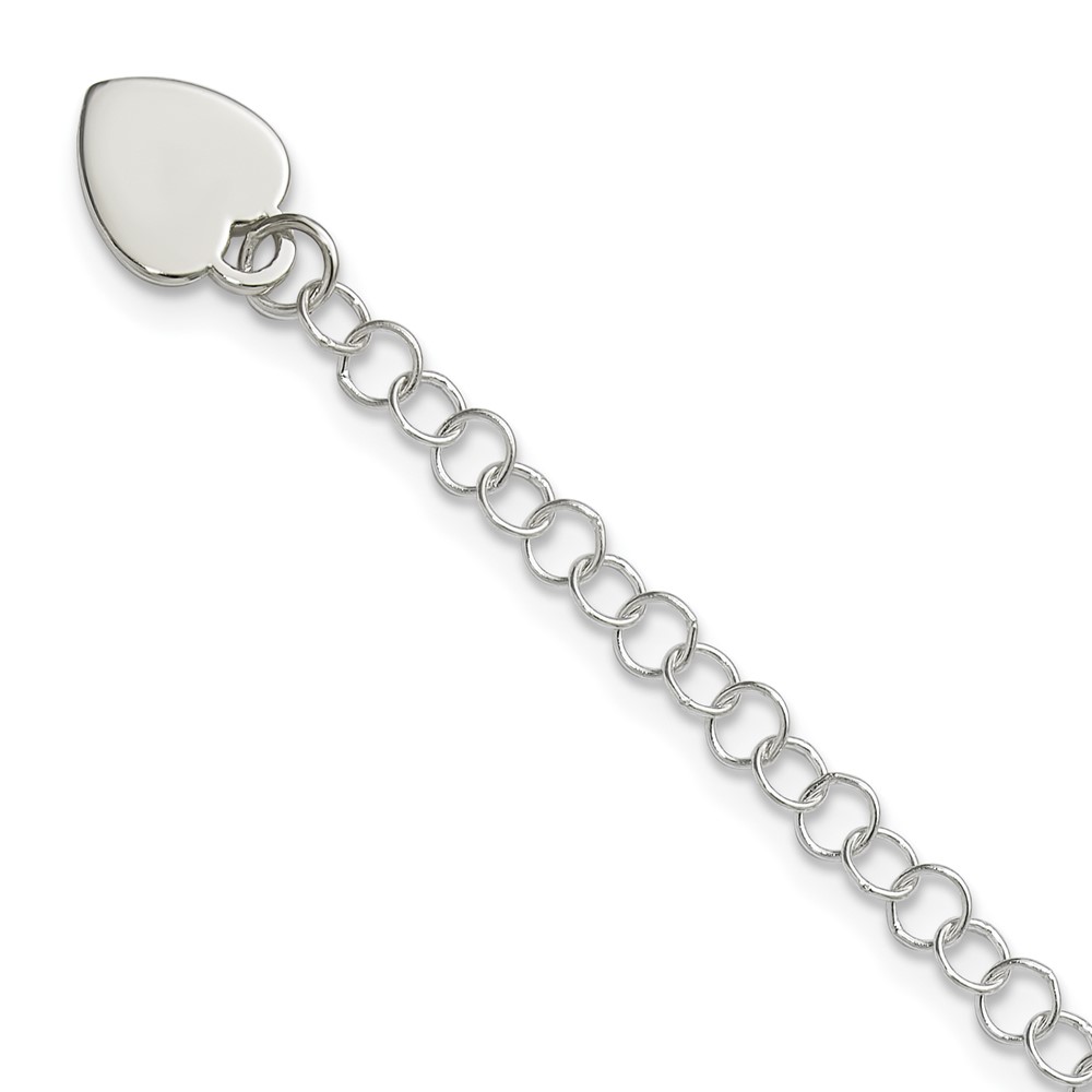 Sterling Silver Round Link Bracelet (QG1450-7.25)