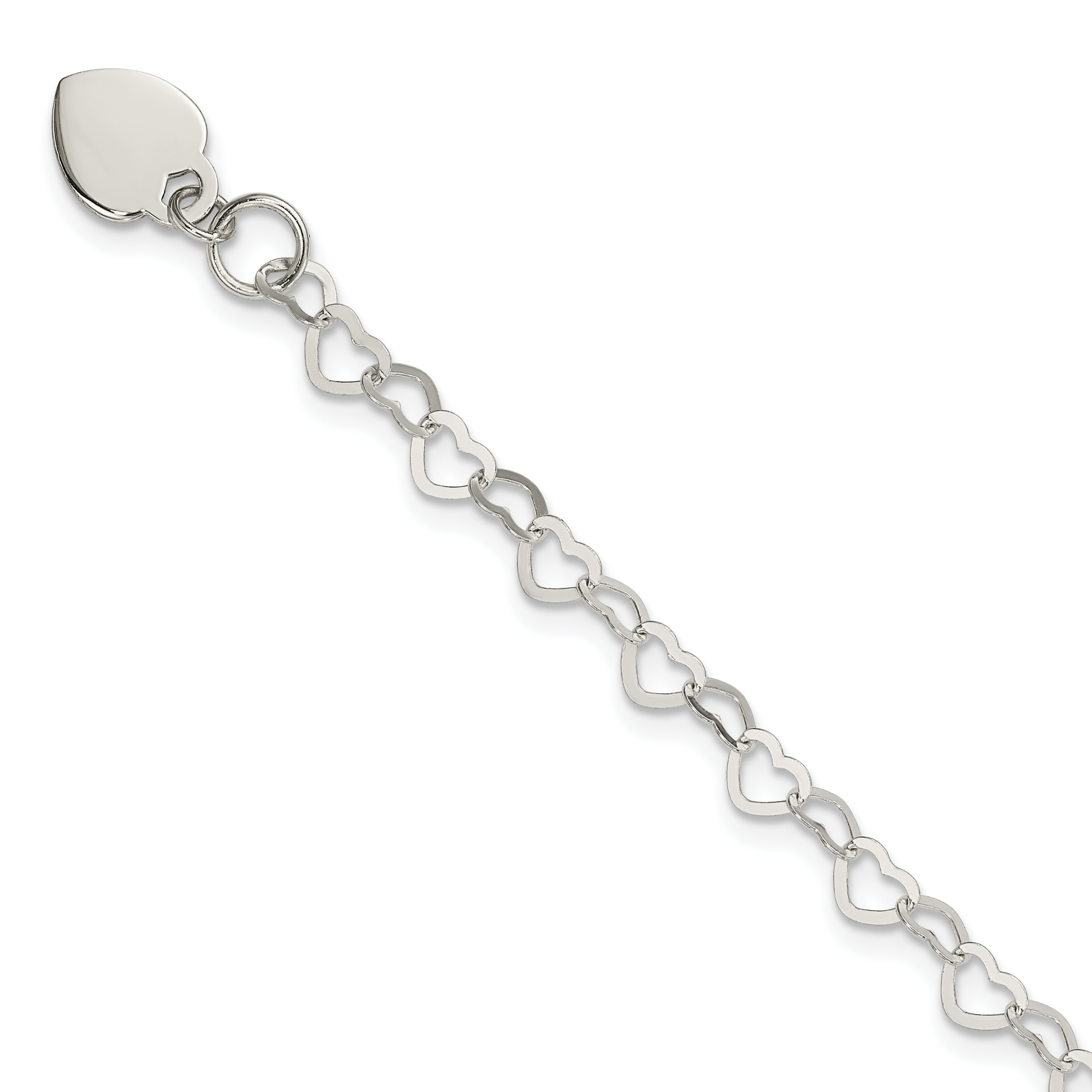Sterling Silver Fancy Link Bracelet (QG1452-7.5)