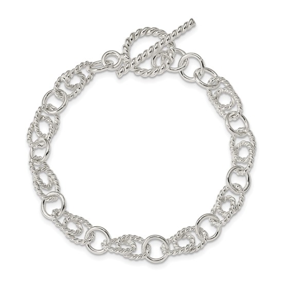 Sterling Silver Double Twist Link Bracelet