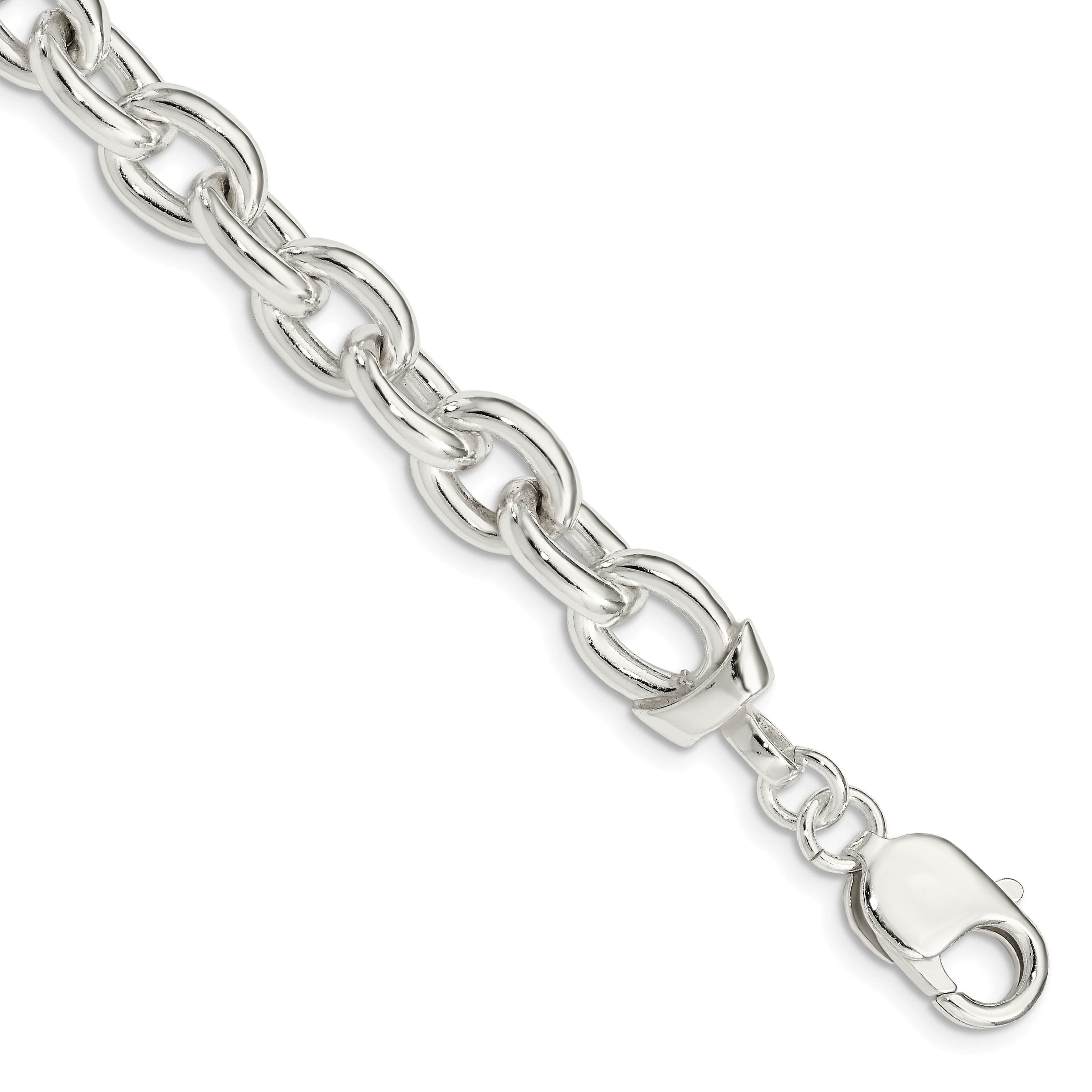 Sterling Silver Fancy Link Bracelet (QG1553-7.5)