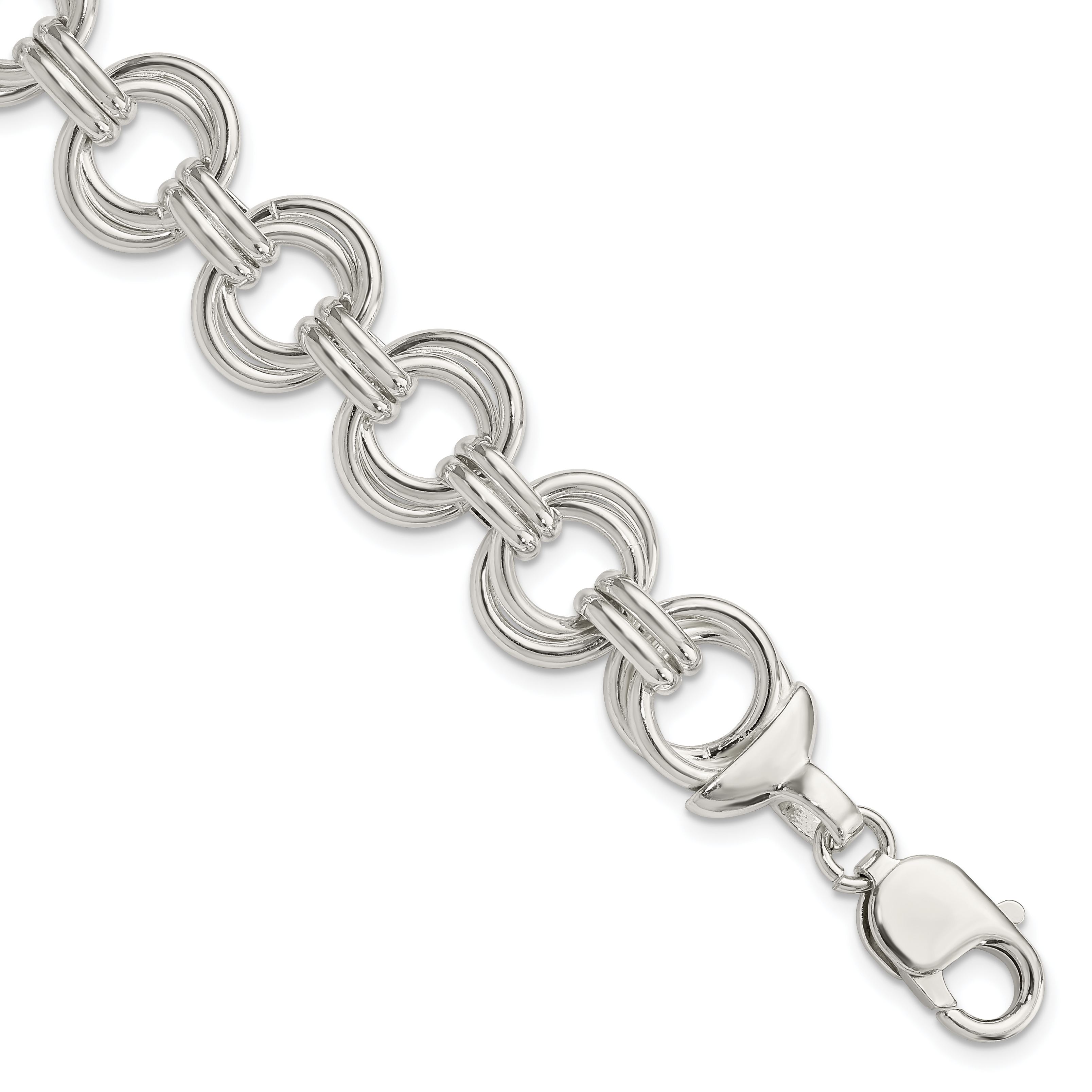 Sterling Silver Fancy Link Bracelet (QG1556-7.5)