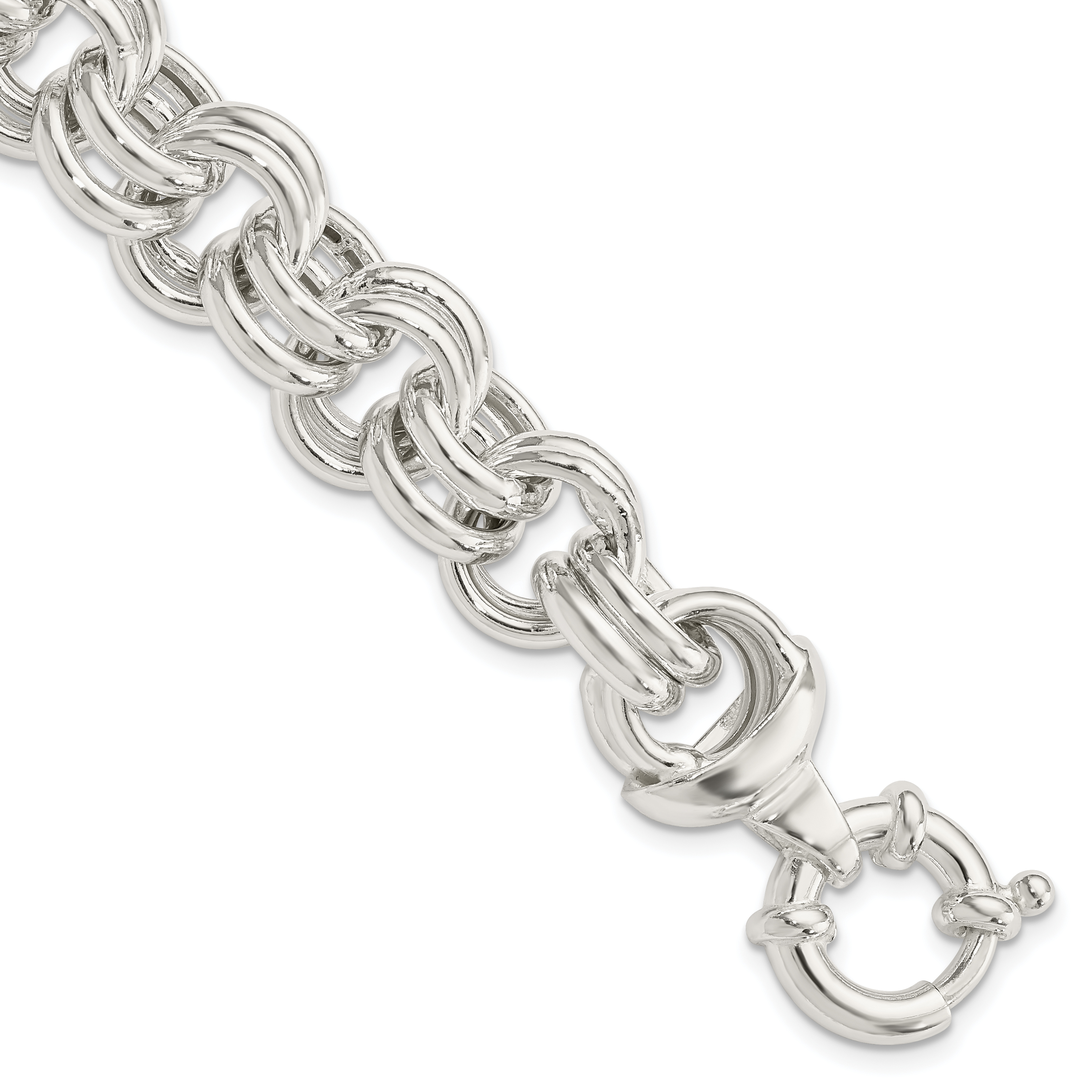Sterling Silver Fancy Link Bracelet (QG1558-8)