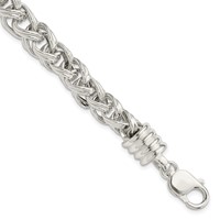 Sterling Silver Graduated Fancy Link Bracelet, 7.75" view 1