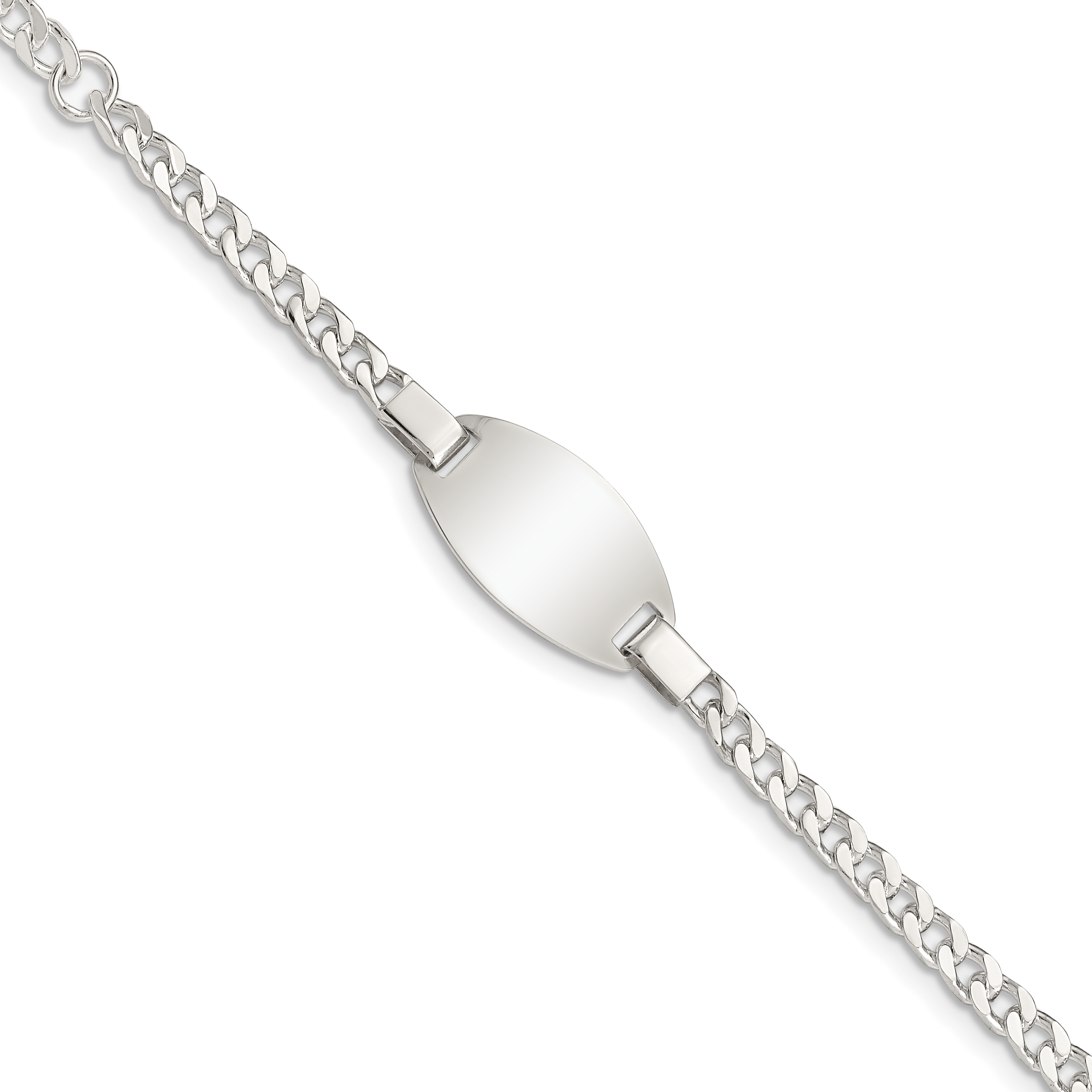 Sterling Silver Childrens 5in Plus 1in Ext ID Bracelet (QG1652-6)