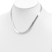 Sterling Silver Polished 5mm Neck Collar view 4