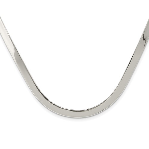 Sterling Silver Polished 5mm Neck Collar