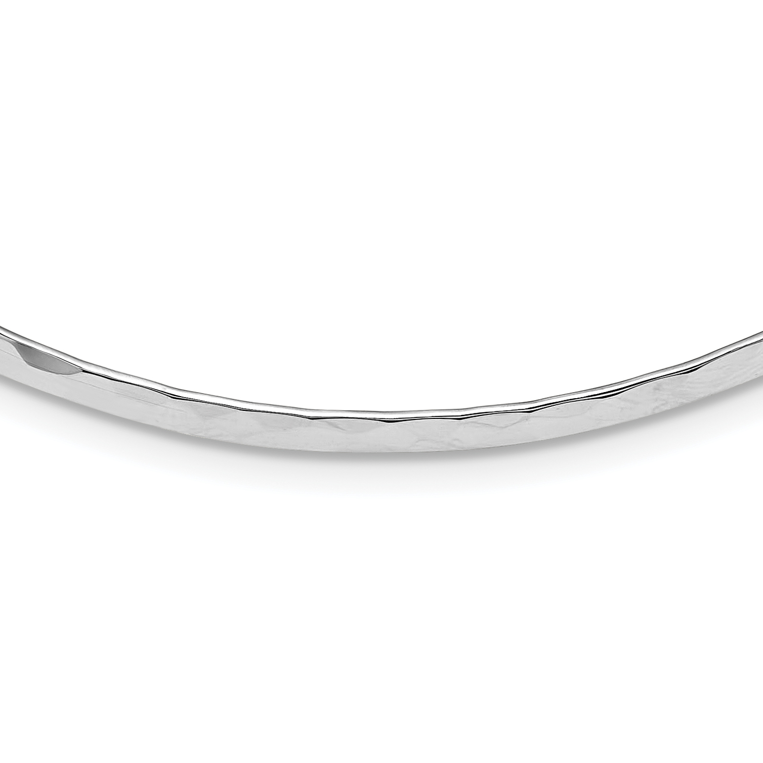 Sterling Silver 3.5mm Hammered Neck Collar (QG1740)