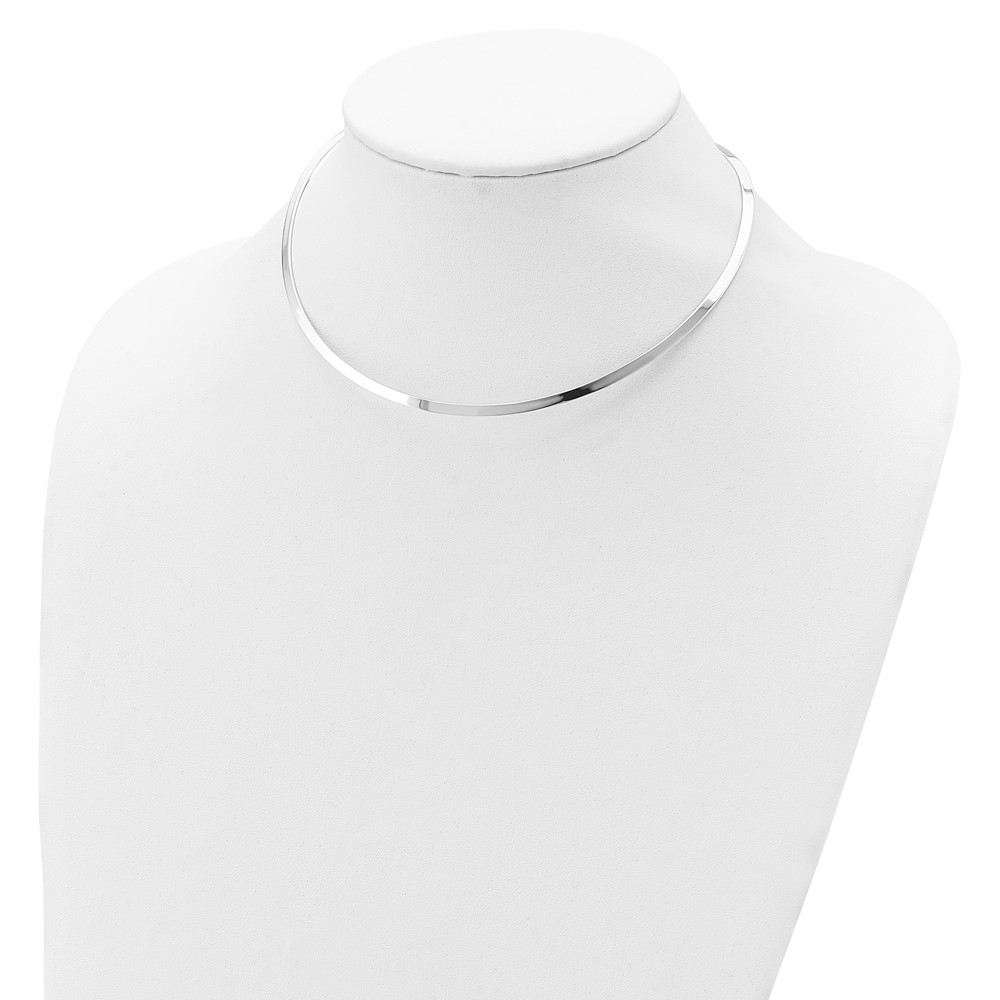 Sterling Silver Polished 3mm Neck Collar (QG1745)