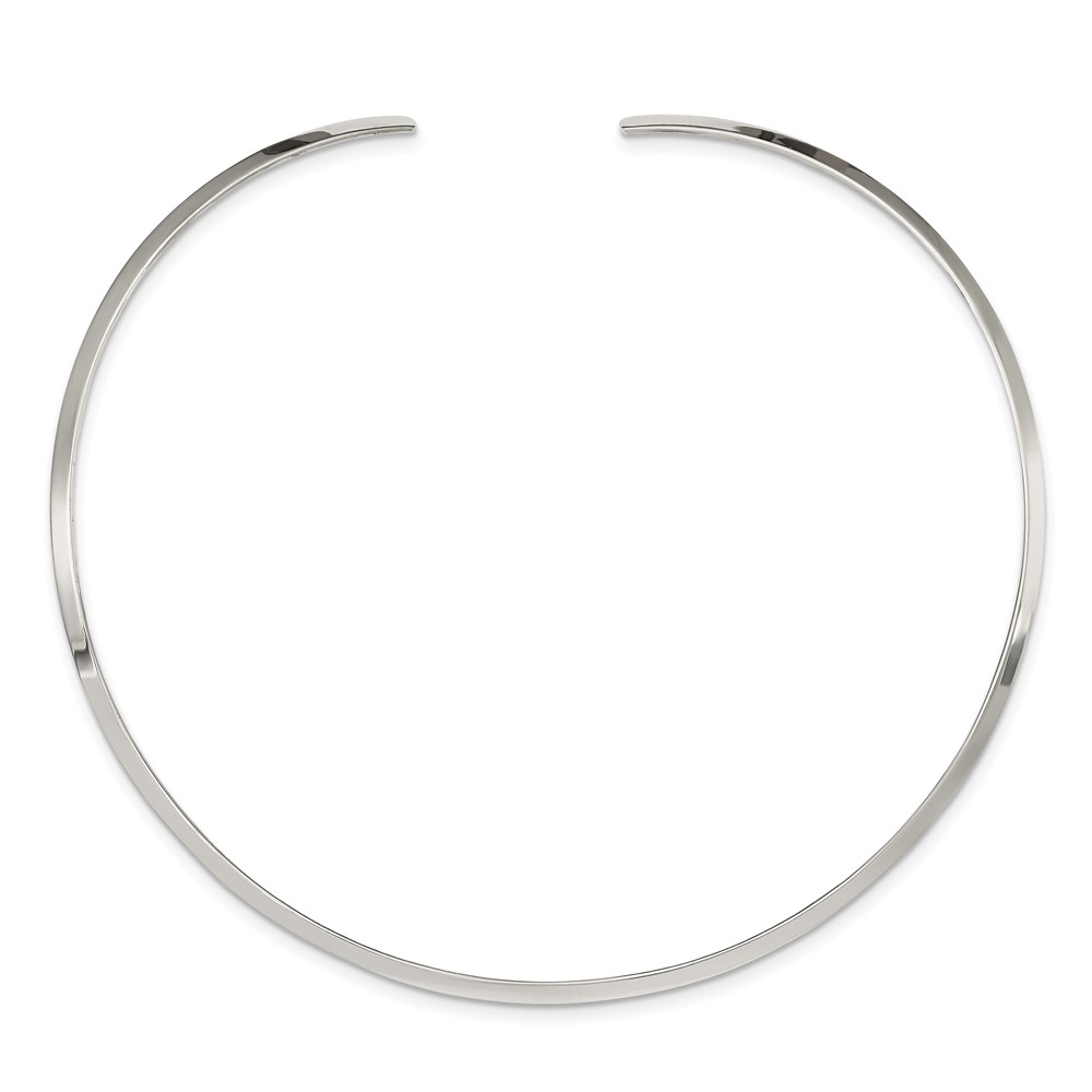 Sterling Silver Polished 3mm Neck Collar (QG1745)