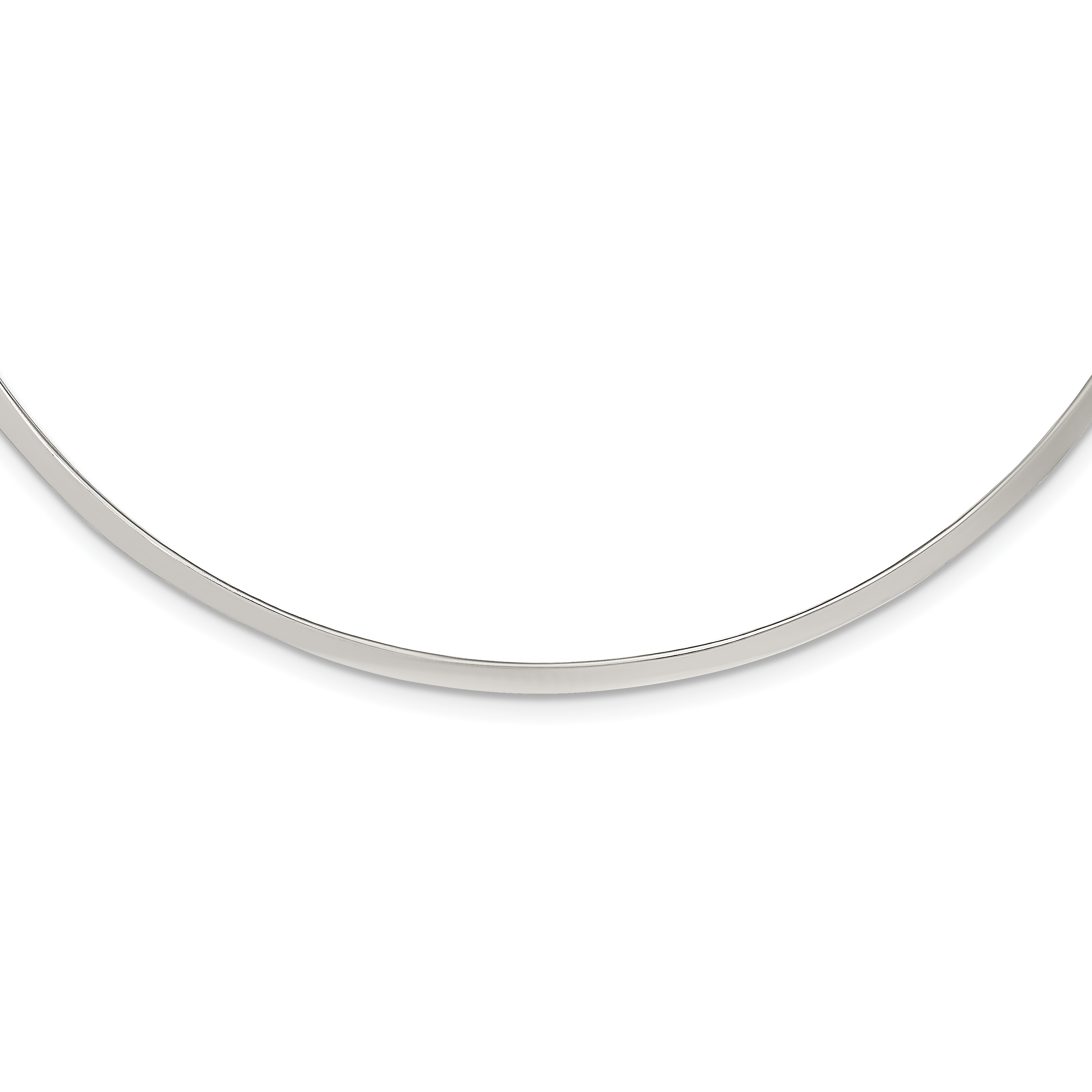Sterling Silver Polished 3mm Neck Collar (QG1745)