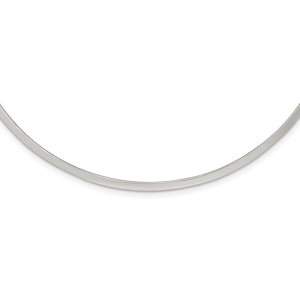 Sterling Silver Polished 3mm Neck Collar (QG1745)