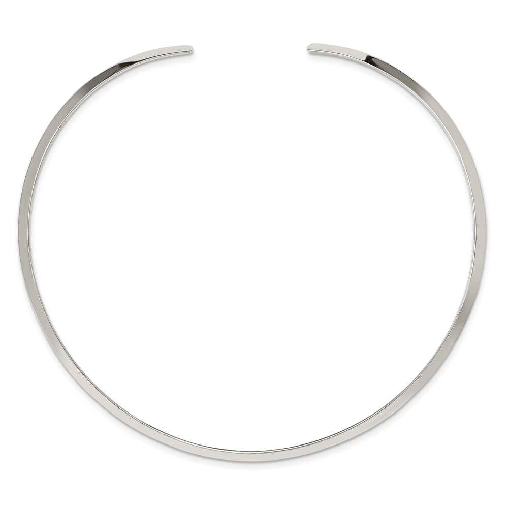 Sterling Silver Polished 4mm Neck Collar (QG1746)