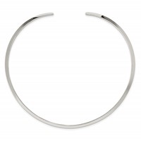 Sterling Silver Polished 4mm Neck Collar view 3