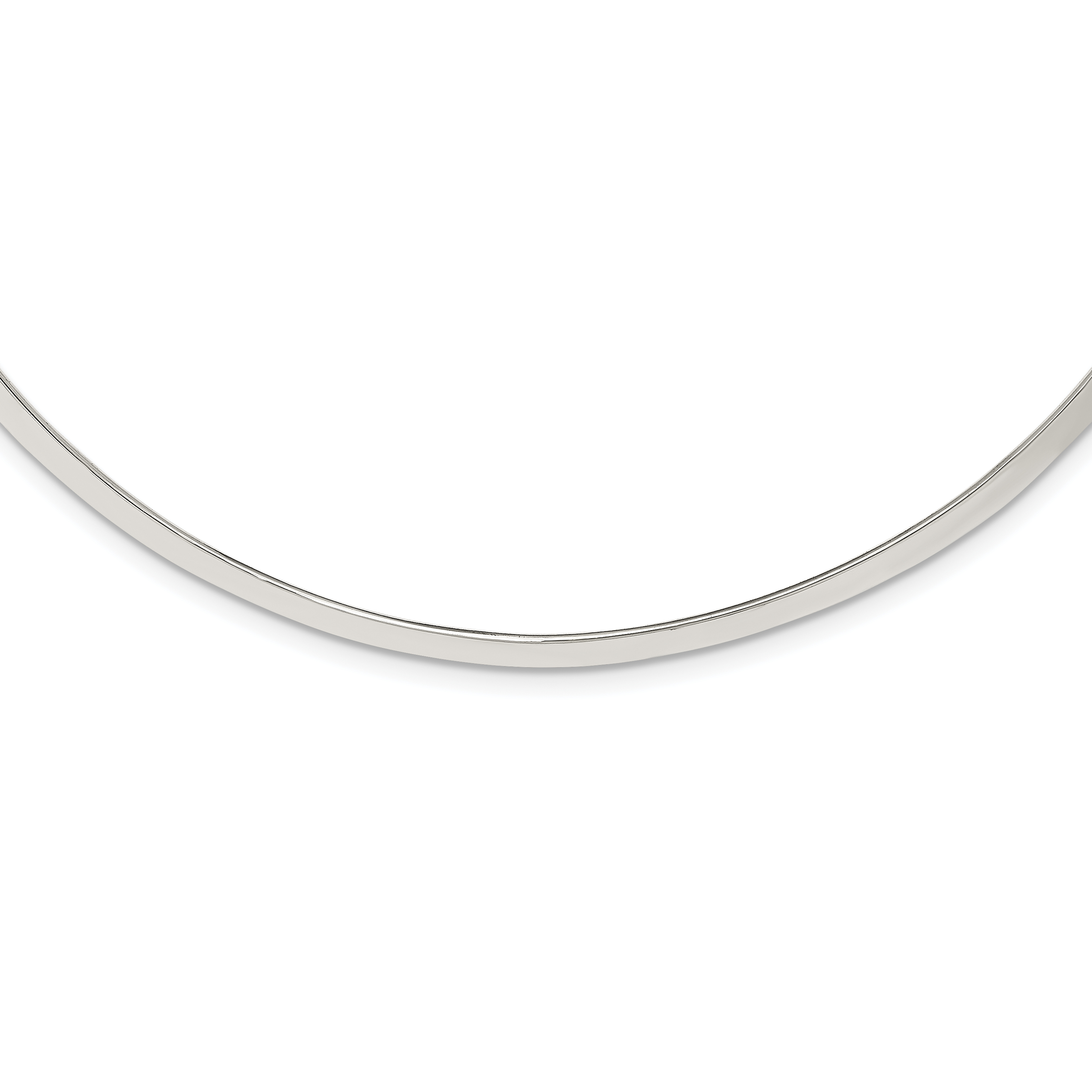 Sterling Silver Polished 4mm Neck Collar (QG1746)