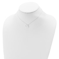 Sterling Silver Floating Heart Necklace with 2 Inch Extension, 14" view 4