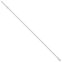 Sterling Silver 1.5mm Round Snake Chain Plus 1 Inch Extender - Total 10 Inch Anklet, 9" view 2