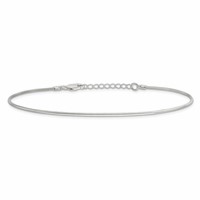 Sterling Silver 1.5mm Round Snake Chain Plus 1 Inch Extender - Total 10 Inch Anklet, 9" view 3