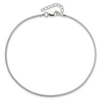 Sterling Silver 1.5mm Round Snake Chain Plus 1 Inch Extender - Total 10 Inch Anklet, 9" view 5