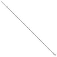 Sterling Silver 1.5mm Round Snake Chain Plus 1 Inch Extender - Total 10 Inch Anklet - 9in view 2