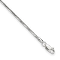 Sterling Silver 1.5mm Round Snake Chain Plus 1 Inch Extender - Total 10 Inch Anklet - 9in view 1