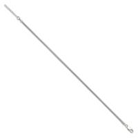 Sterling Silver 2.5mm Snake Chain Plus 1 Inch Extender - Total 10 Inch Anklet, 9" view 2