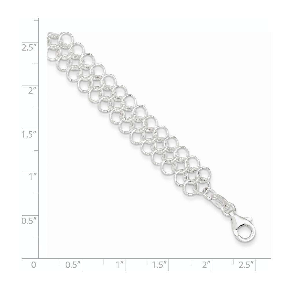 Sterling Silver Fancy Link Bracelet (QG2233-7.5)