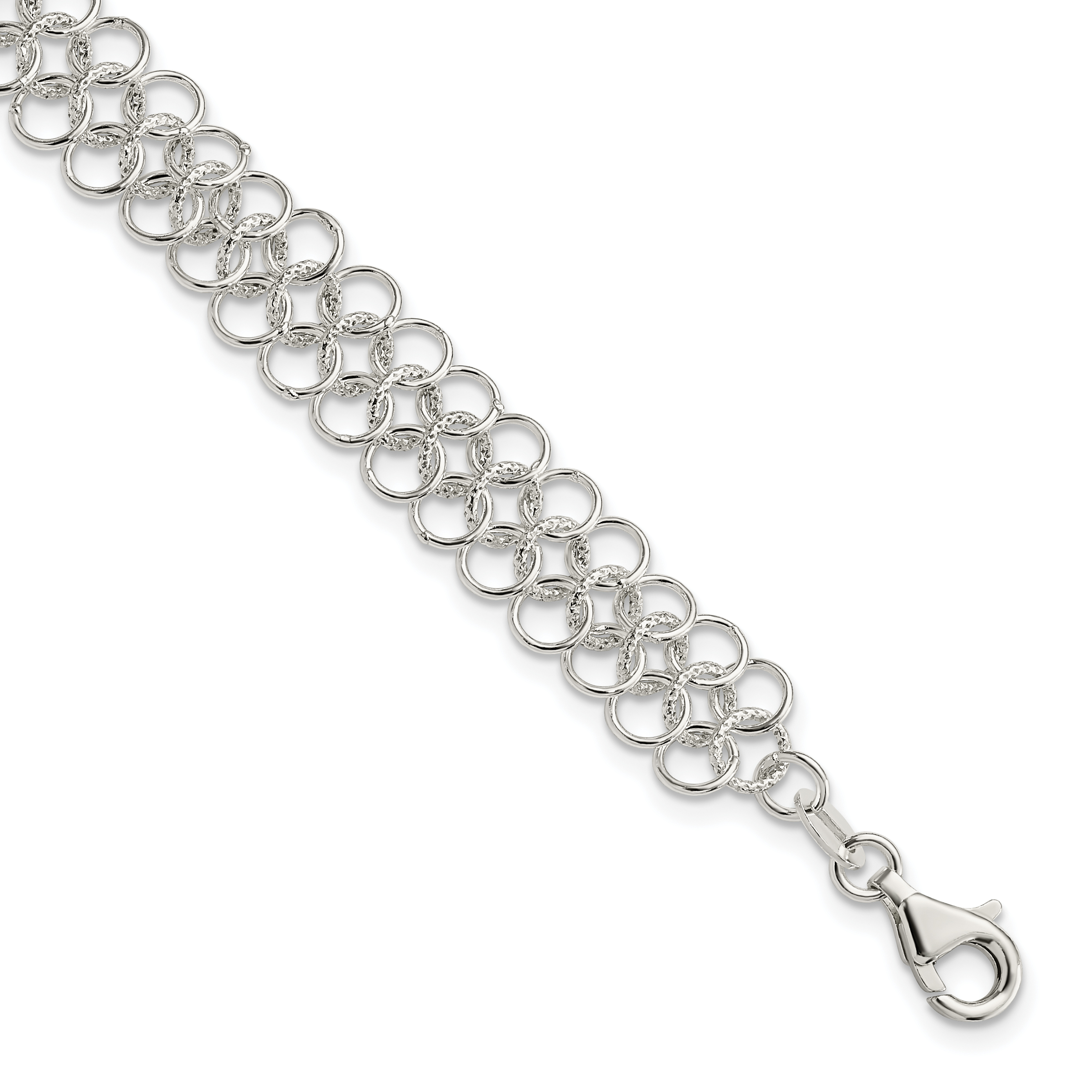 Sterling Silver Fancy Link Bracelet (QG2233-7.5)